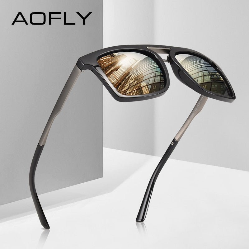 Polarized Alloy Temple Sun Glasses